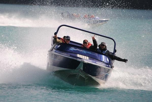 Dart River Jet boat delights guests.